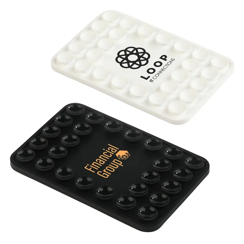 Close-up of the Stick 'N Stream Phone Holder's suction cup base