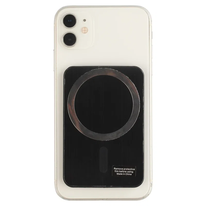 Close-up of the custom logo imprint area on the Stick 'N Stream Phone Holder