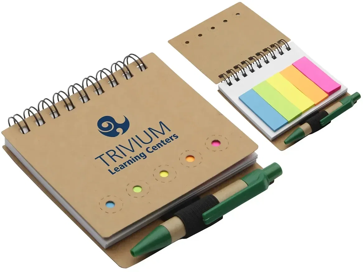 Sticky Flag custom branded jotter note pad with color flags and logo area