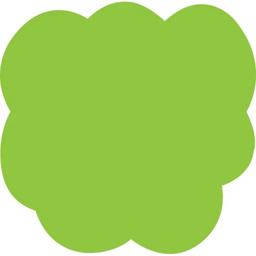 Stock-shape hand fan with wooden handle, cloud die-cut shape FSC-certified board fan