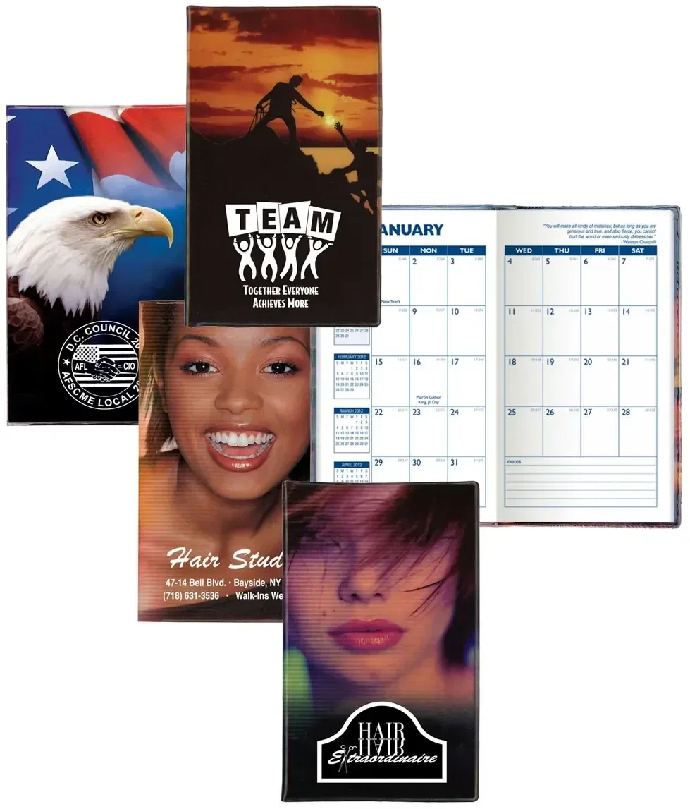 Custom Logo Monthly Planner with Full-Color Vinyl Cover — view 2