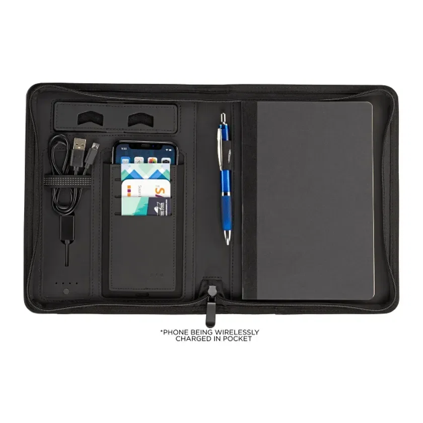 Custom Wireless Charging Journal with Powerbank - 5000mAh — view 3