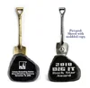 Stonecast Boulder with Gold Shovel (5-1/2") in Antique Silver