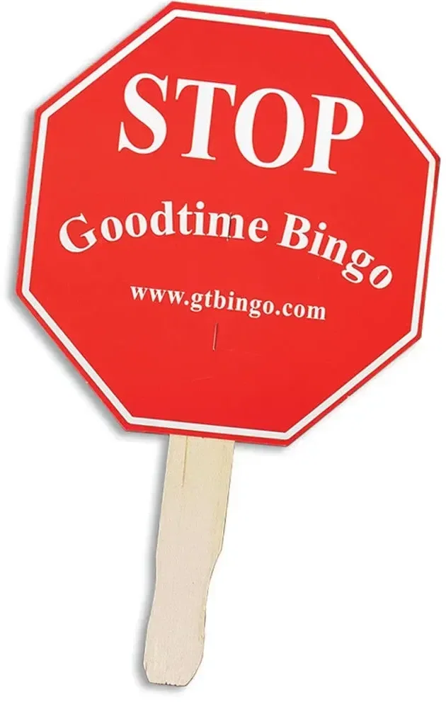 Stop Sign Shape Hand Fan — view 2
