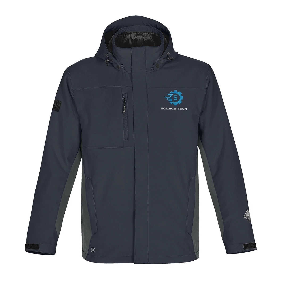Insulated shell jacket that converts between three wearing options