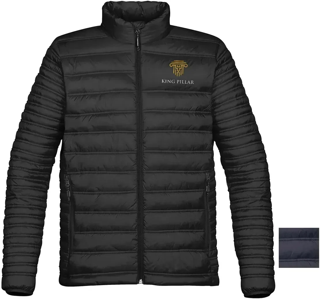 Thermal jacket shown zipped from the front on a model