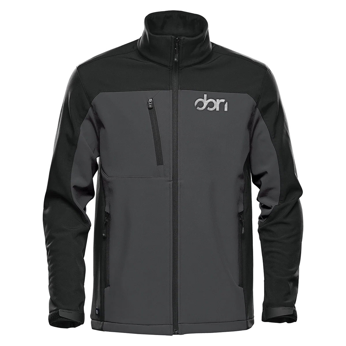 Full length zipper running down the front of the softshell