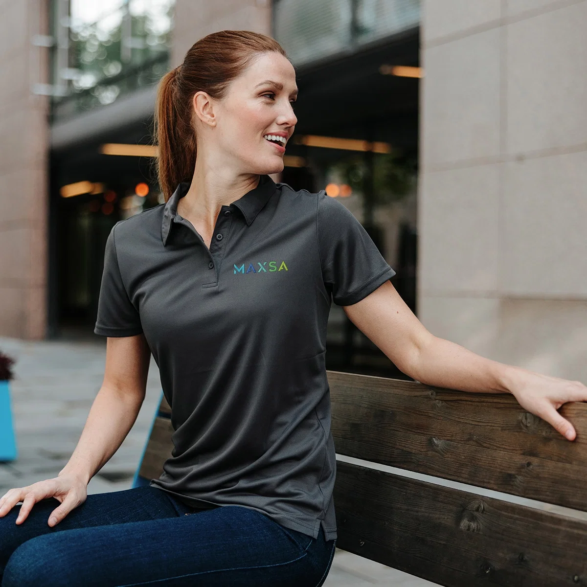 Stormtech Eclipse H2xdry Pique Polo — Women's & Men's being worn