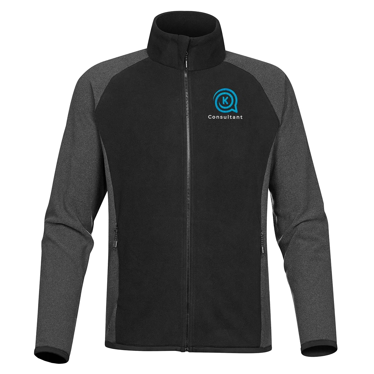 Lightweight fleece jacket shown from the front on a plain background
