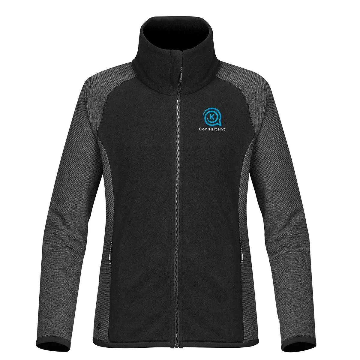 Men's and women's microfleece jacket with a full zip front