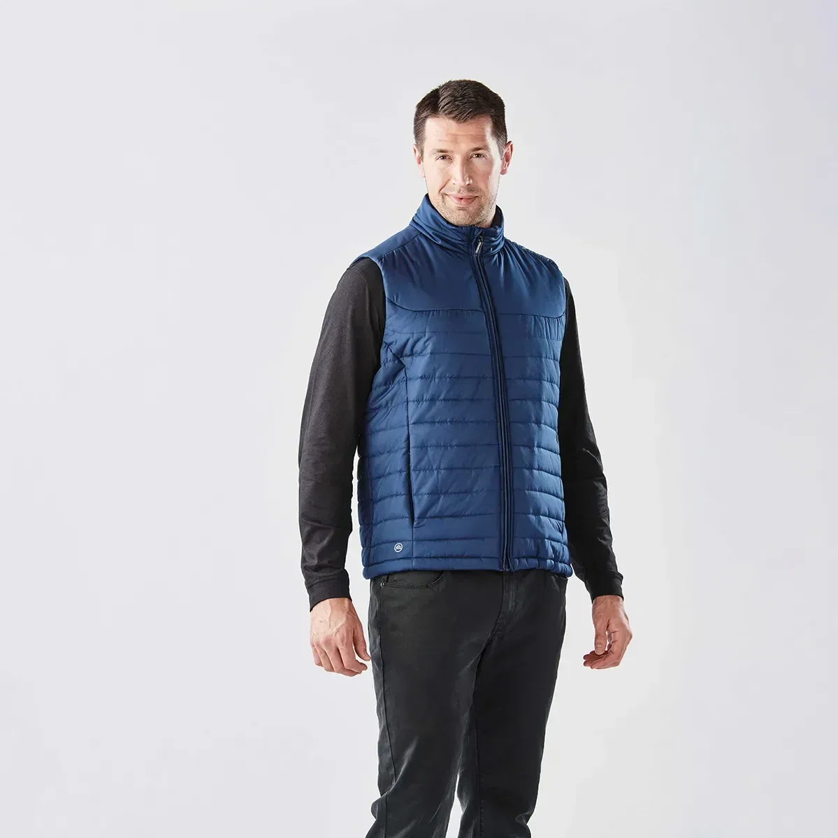 Three-quarter angle catching the side seam and hem