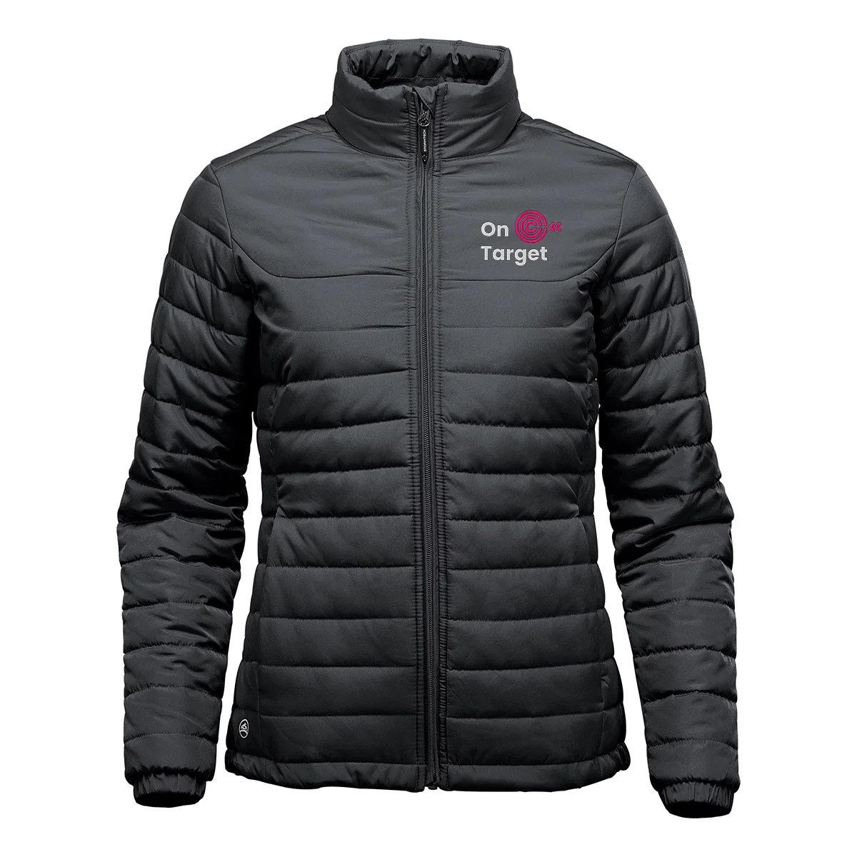 Men's fit shown zipped from the front