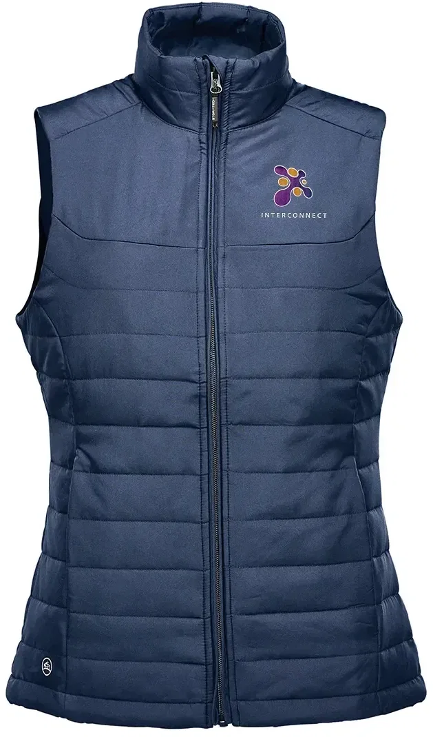 Torso crop focused on the quilting and closed placket
