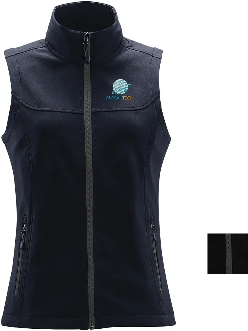 Orbiter softshell vest viewed from the front against a neutral background