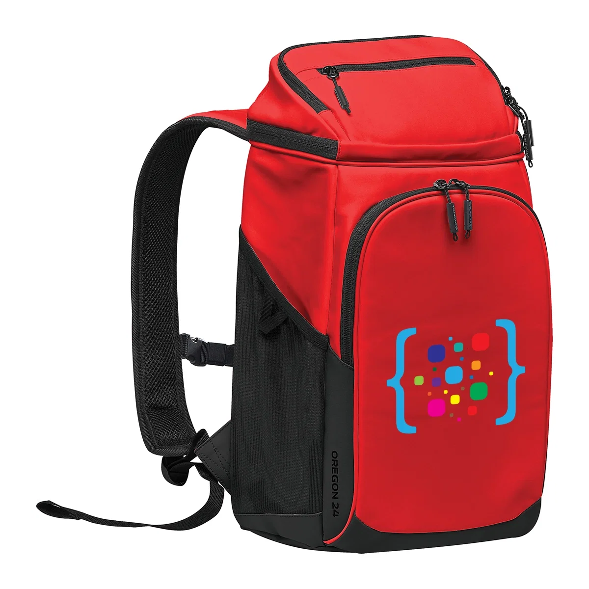 Backpack style cooler holding up to twenty four cans