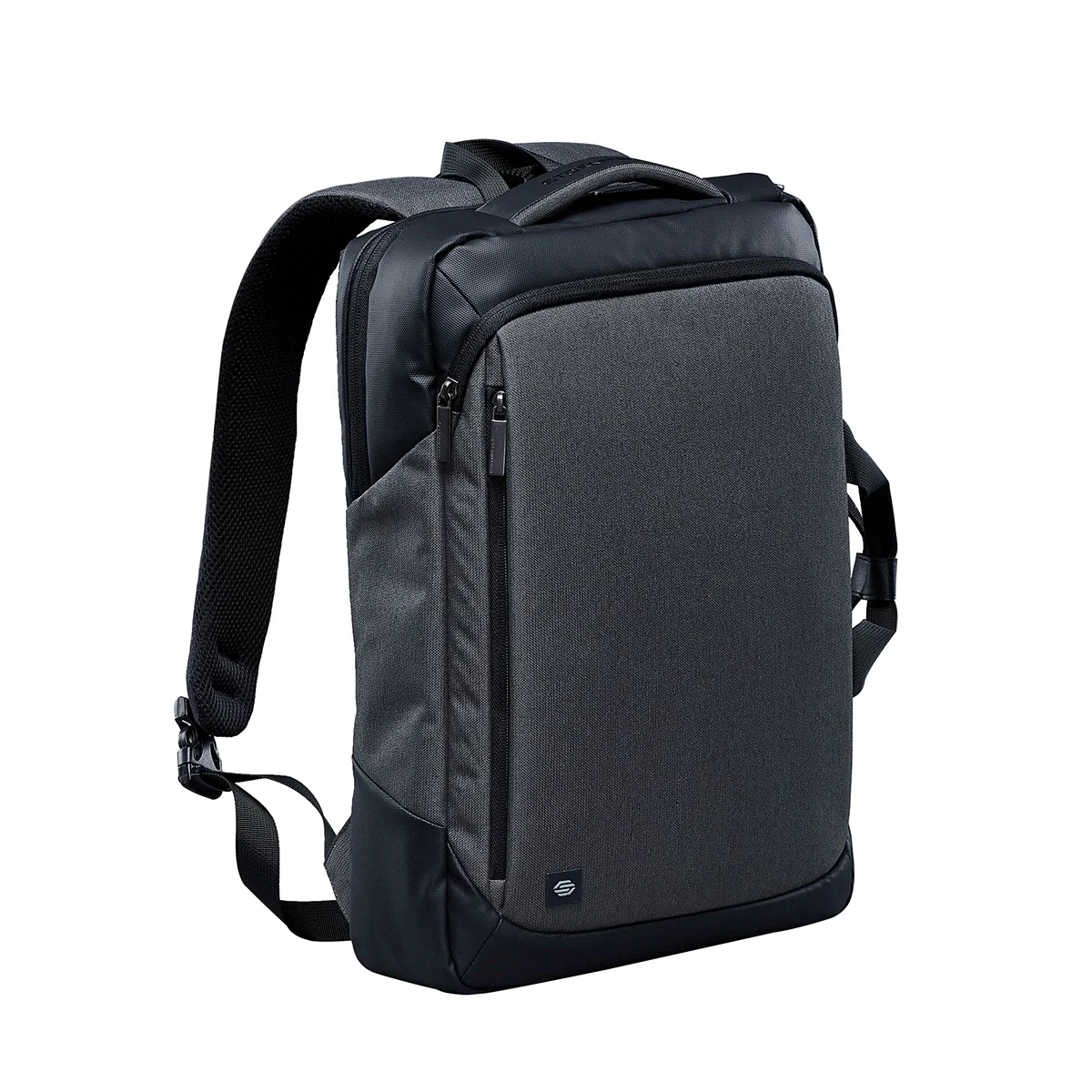 Back panel and strap system viewed from behind