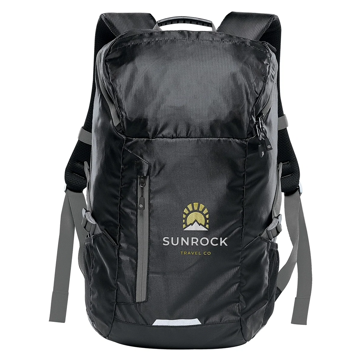 Backpack with padded straps and a tall main compartment