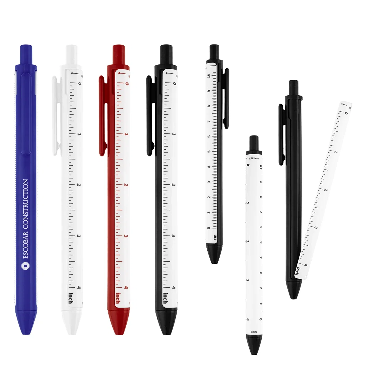Straight line pen measuring nearly six inches with a ruler