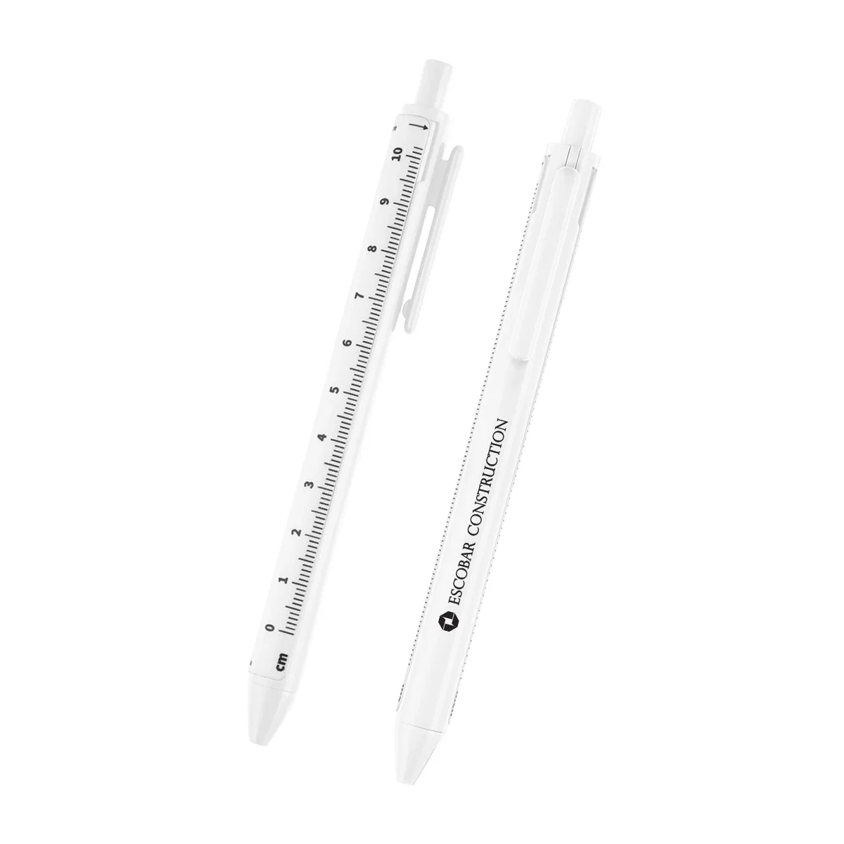 Ballpoint pen with a four inch ruler along the barrel