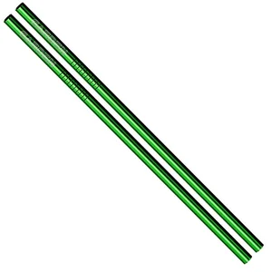 Straight Stainless Steel Straws: Set of 2 in Green