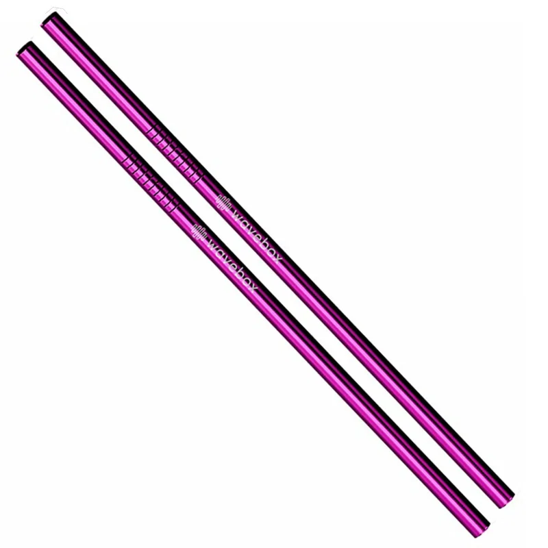 Straight Stainless Steel Straws: Set of 2 in Violet — view 2
