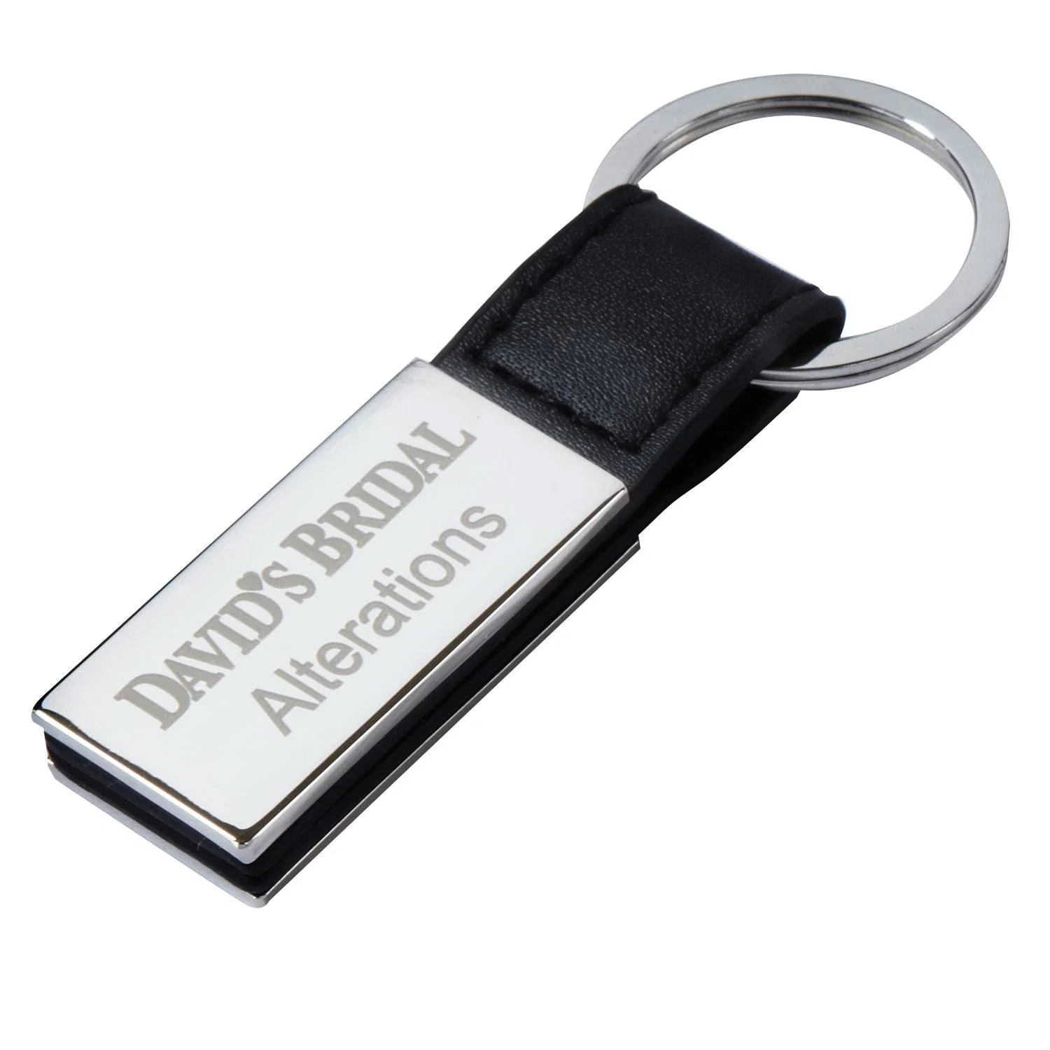 Promotional Strap Keytag — Black — view 2