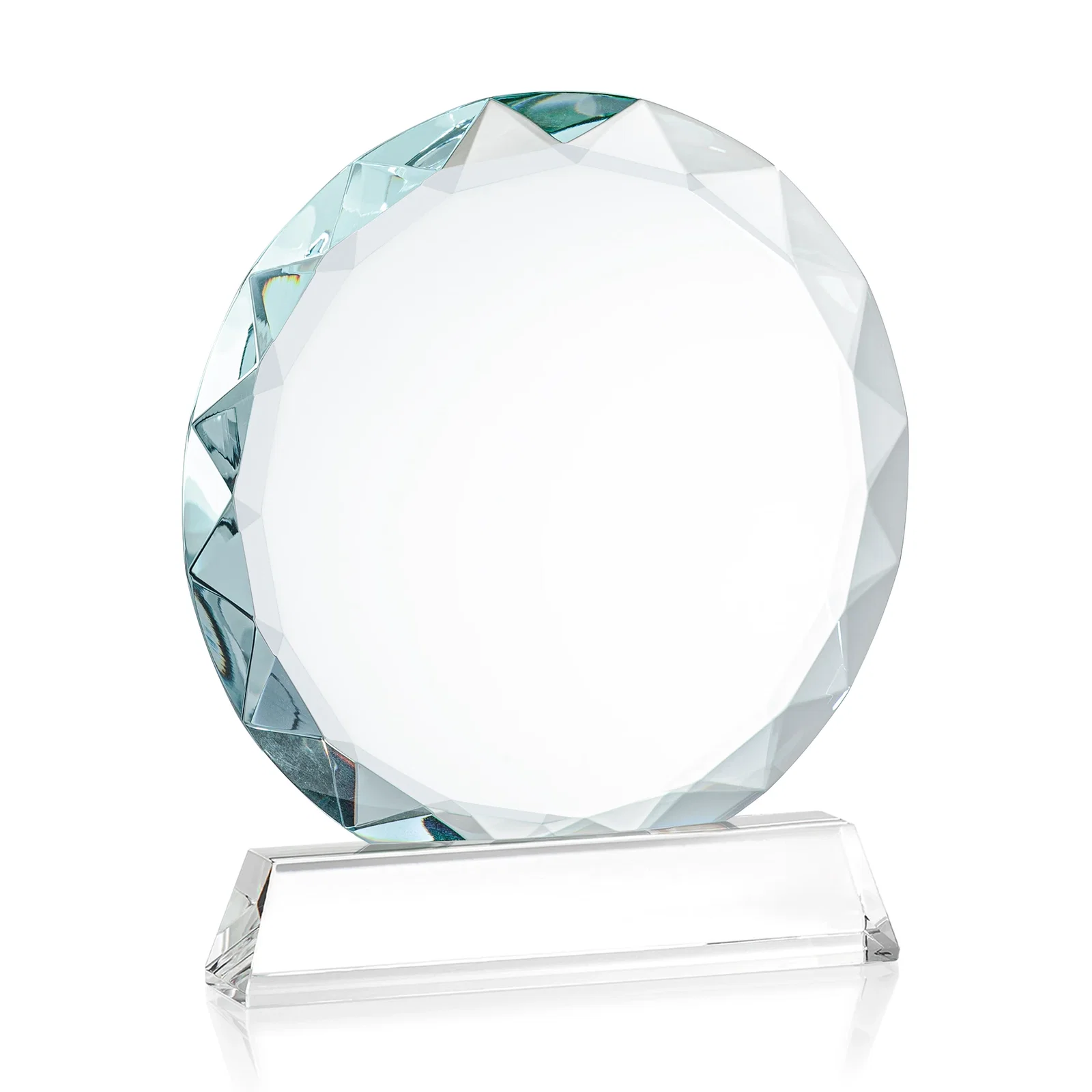 Promotional Optical Crystal Faceted Gemstone Award with Prismatic Finish, awards, with your logo for retirement presentations