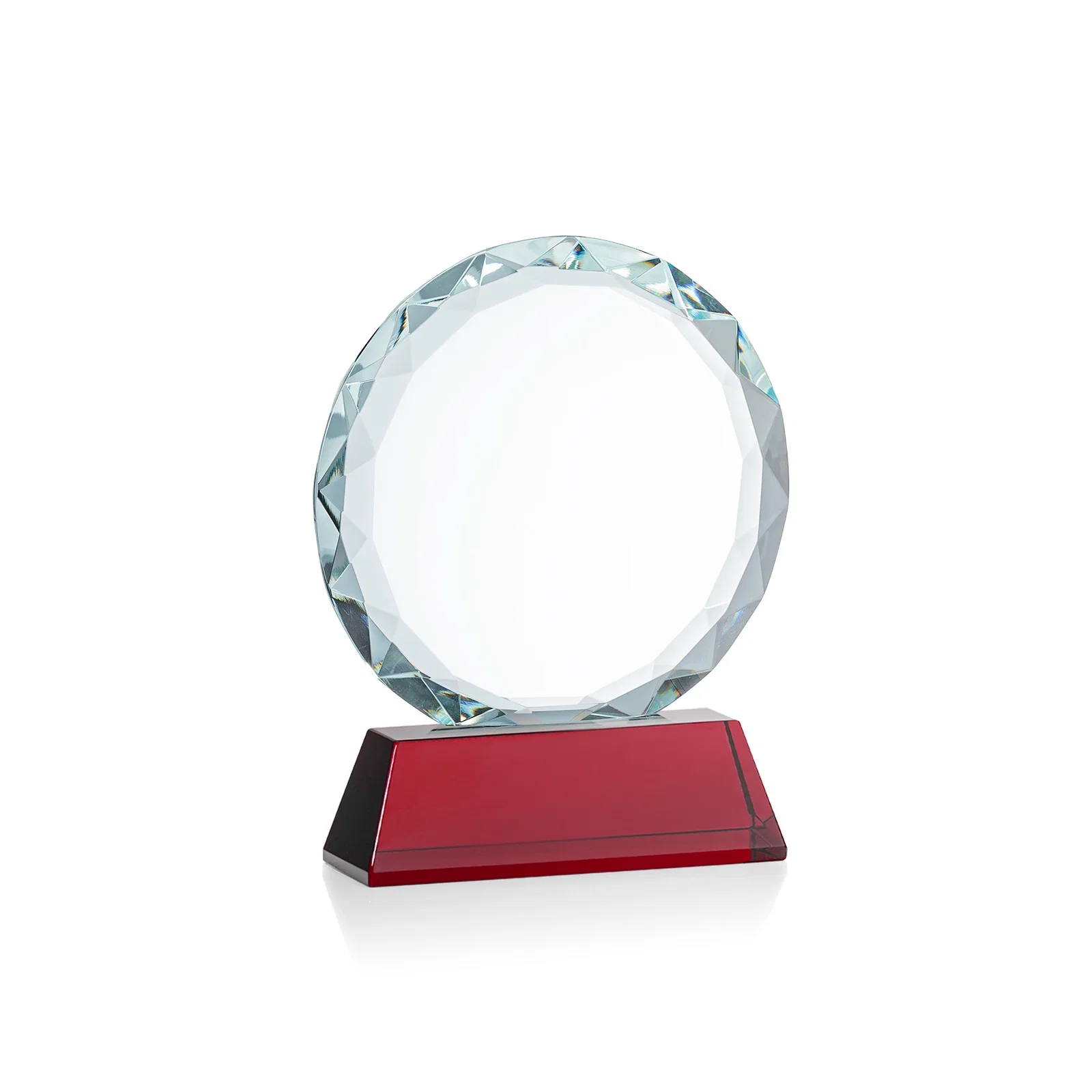 Custom printed Optical Crystal Faceted Gemstone Award with Prismatic Finish, awards, with your logo for corporate award ceremonies