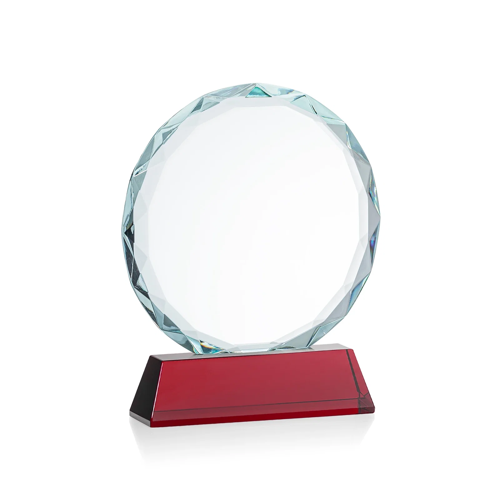 Custom printed Optical Crystal Faceted Gemstone Award with Prismatic Finish, awards, with your logo for service anniversary gifts