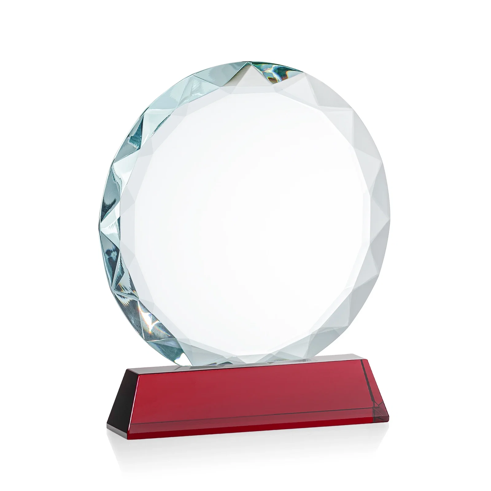 Custom printed Optical Crystal Faceted Gemstone Award with Prismatic Finish, awards, with your logo for sales achievement awards