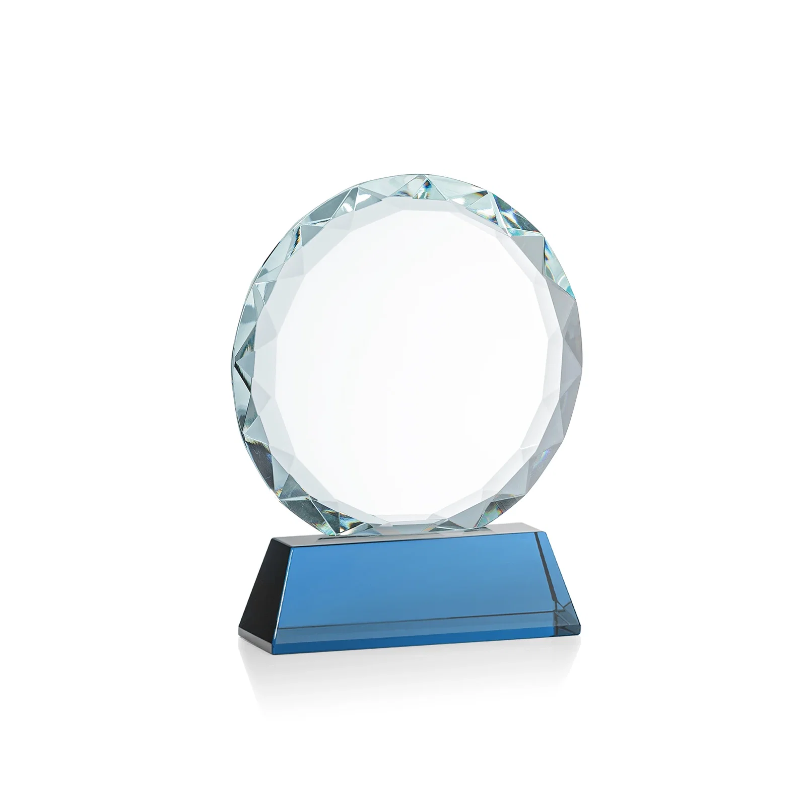 Custom printed Optical Crystal Faceted Gemstone Award with Prismatic Finish, awards, with your logo for donor appreciation