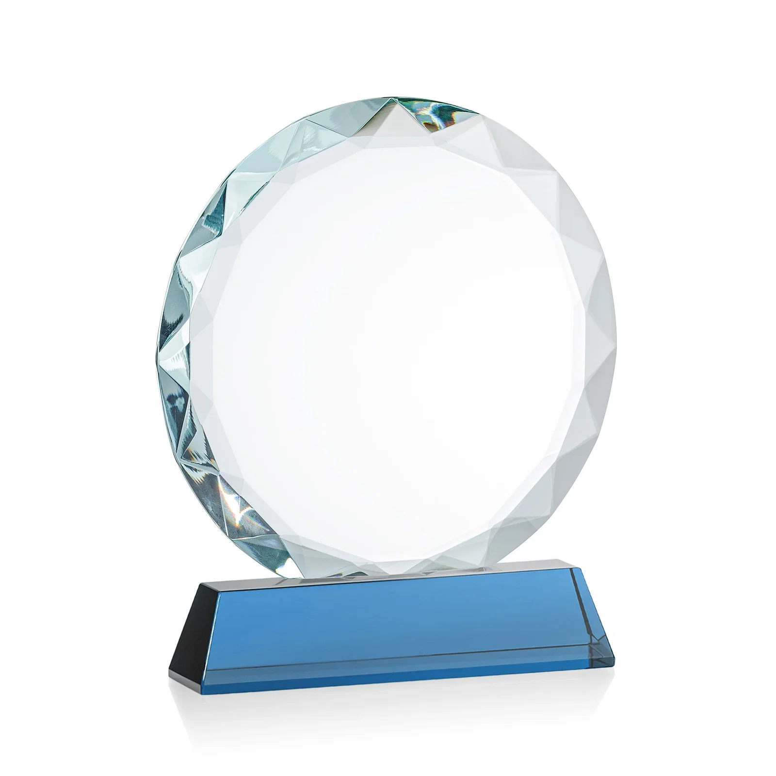 Custom printed Optical Crystal Faceted Gemstone Award with Prismatic Finish, awards, with your logo for safety achievement programs