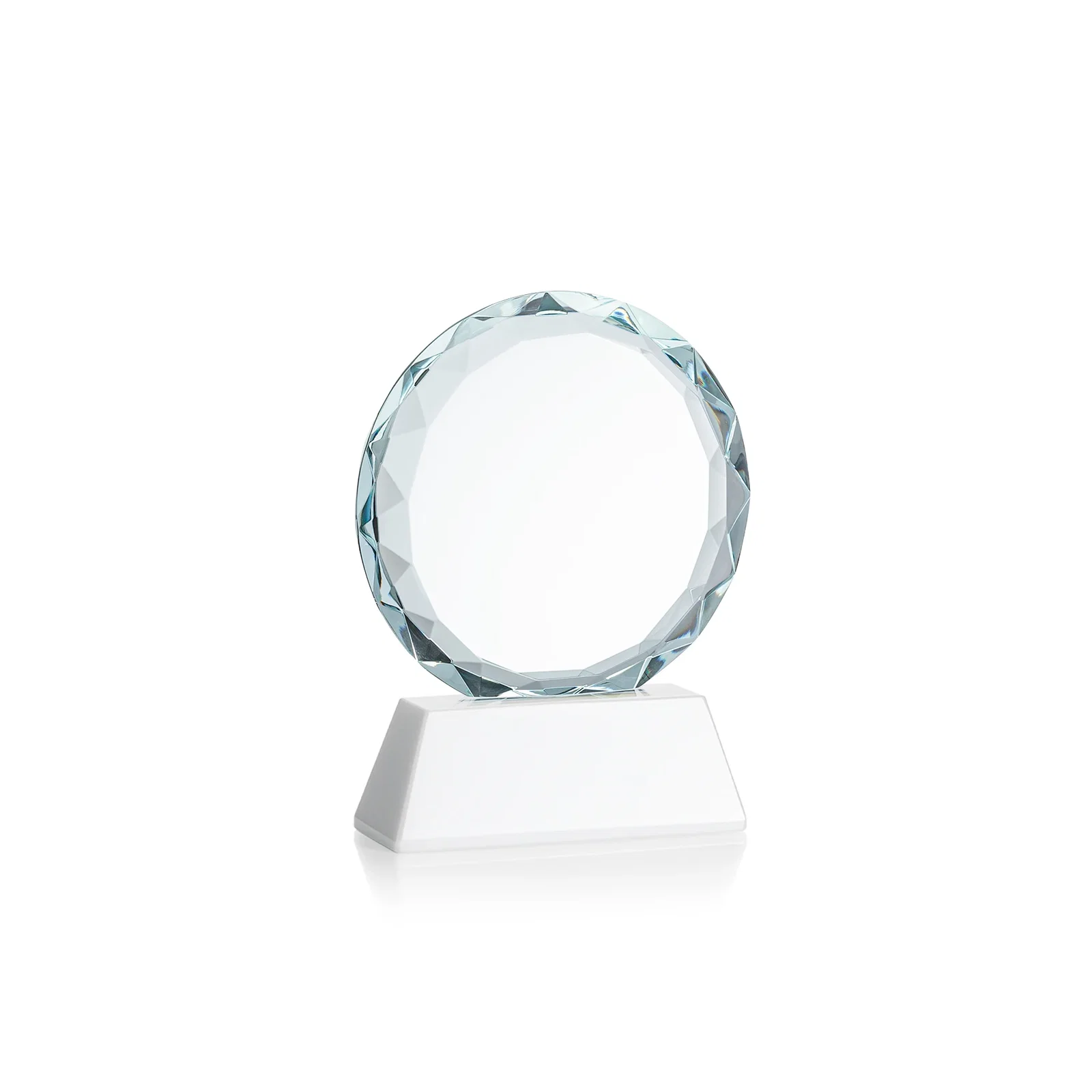 Custom printed Optical Crystal Faceted Gemstone Award with Prismatic Finish, awards, with your logo for dealer and partner awards