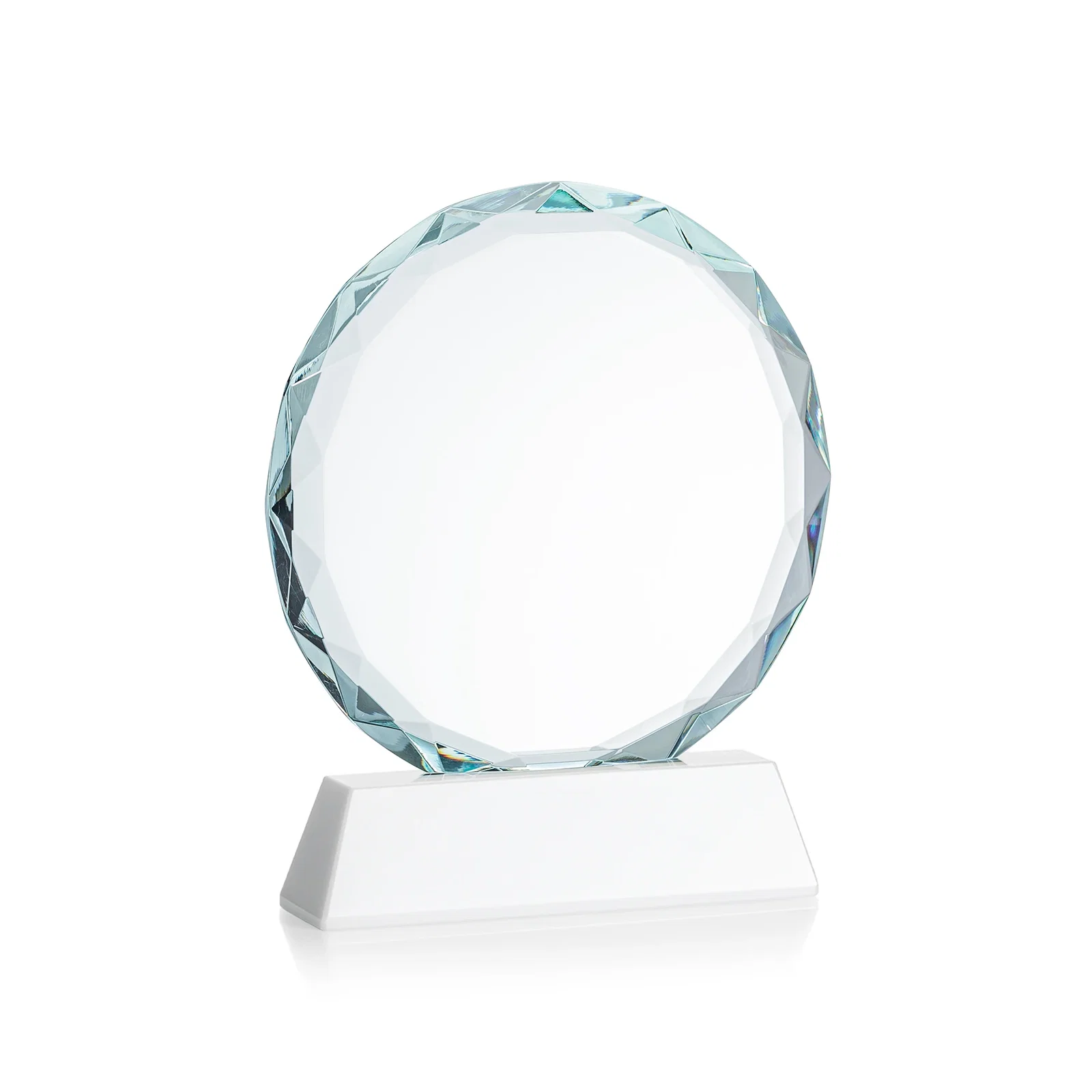 Customized Optical Crystal Faceted Gemstone Award with Prismatic Finish, awards, with your logo for employee recognition