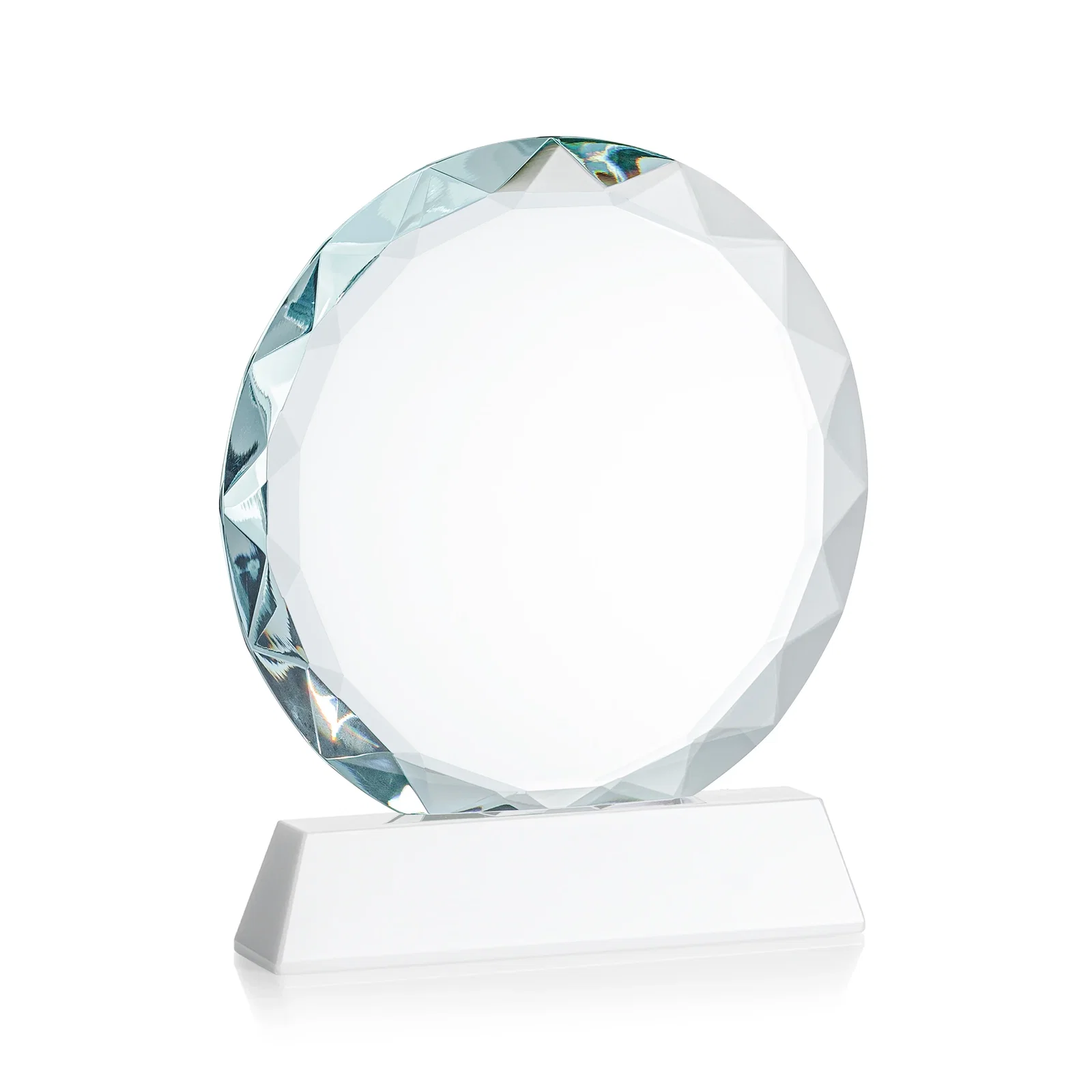 Customized Optical Crystal Faceted Gemstone Award with Prismatic Finish, awards, with your logo for corporate award ceremonies