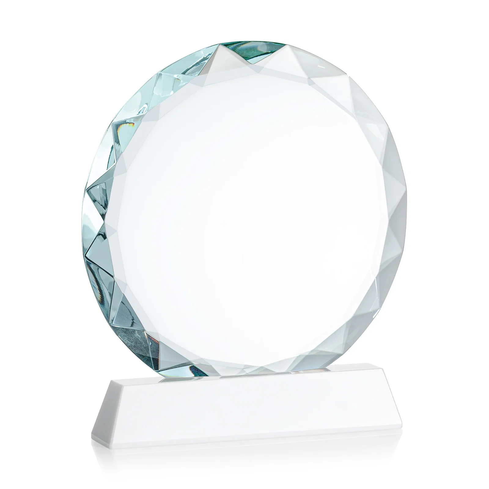 Customized Optical Crystal Faceted Gemstone Award with Prismatic Finish, awards, with your logo for service anniversary gifts