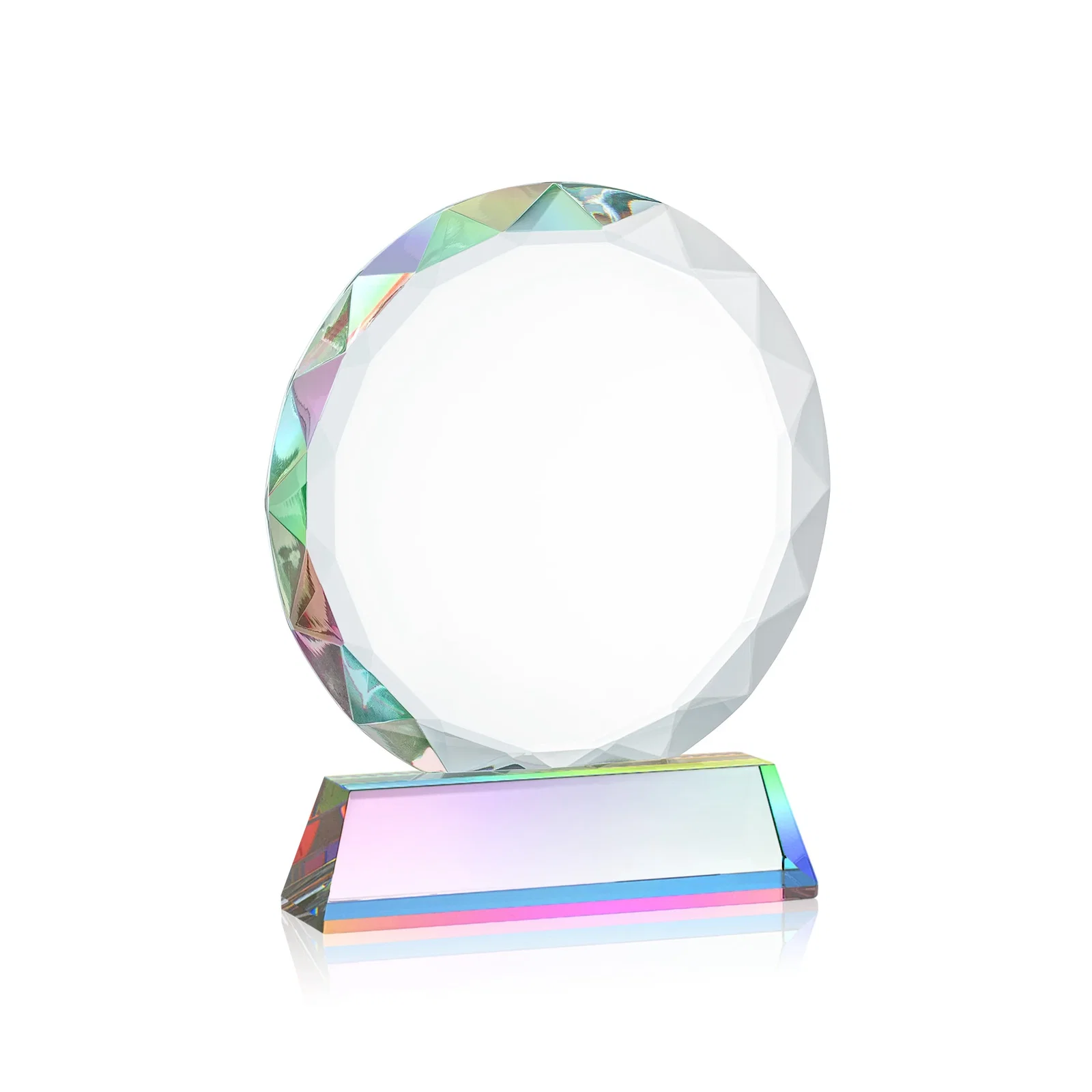 Customized Optical Crystal Faceted Gemstone Award with Prismatic Finish, awards, with your logo for team milestone celebrations