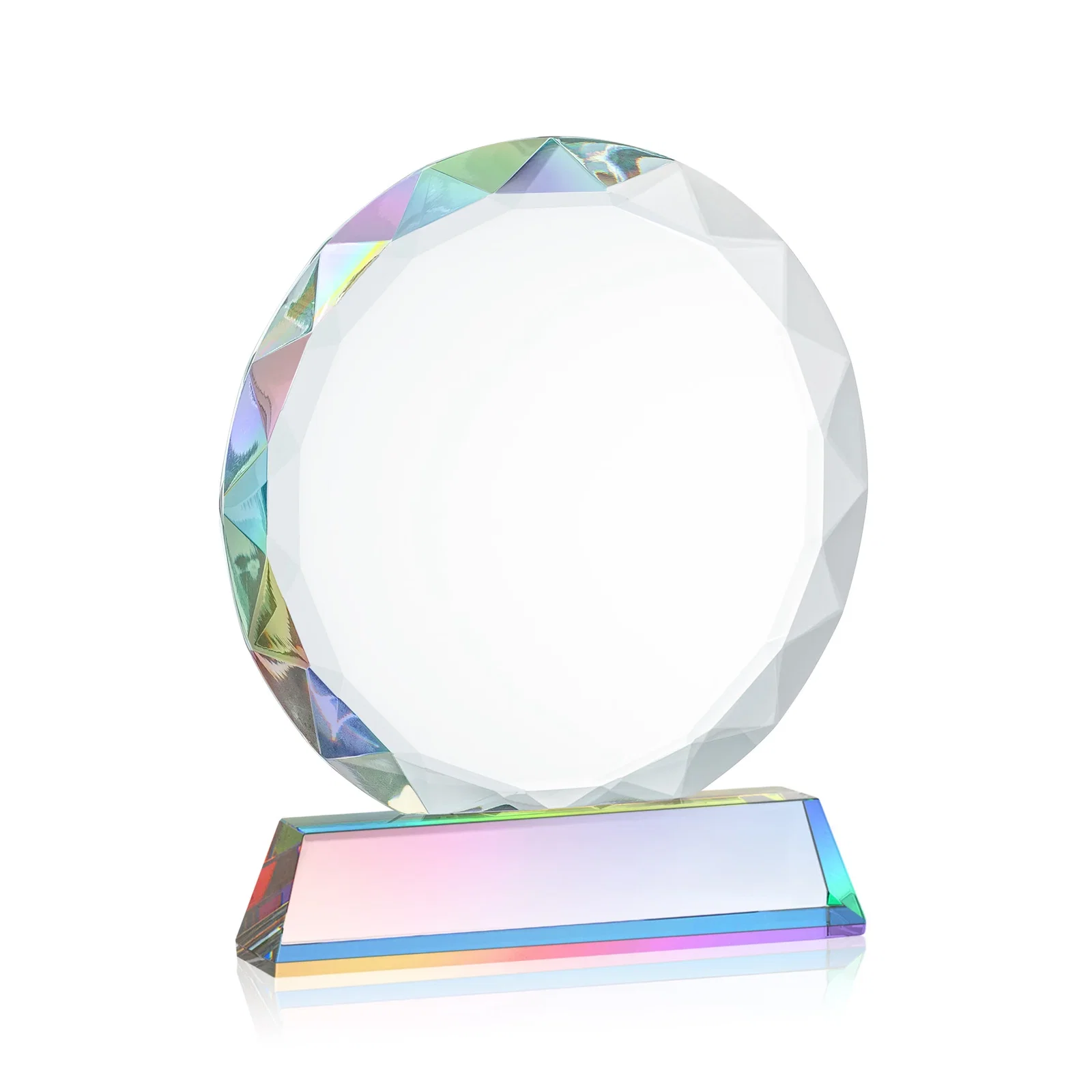Customized Optical Crystal Faceted Gemstone Award with Prismatic Finish, awards, with your logo for donor appreciation