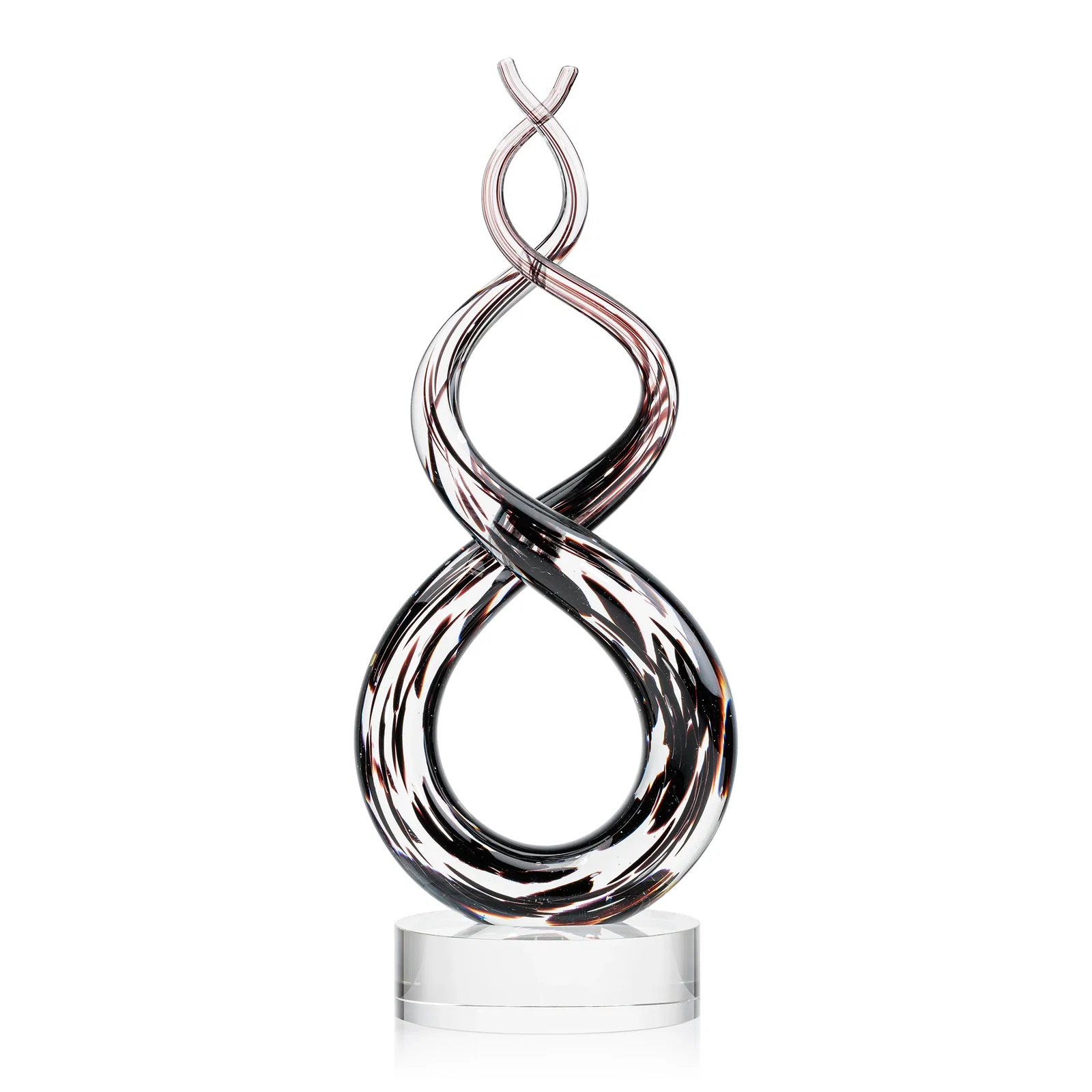 Custom Glass Sculpture Award With Compact Etch Area for a Short Name for sales achievement awards