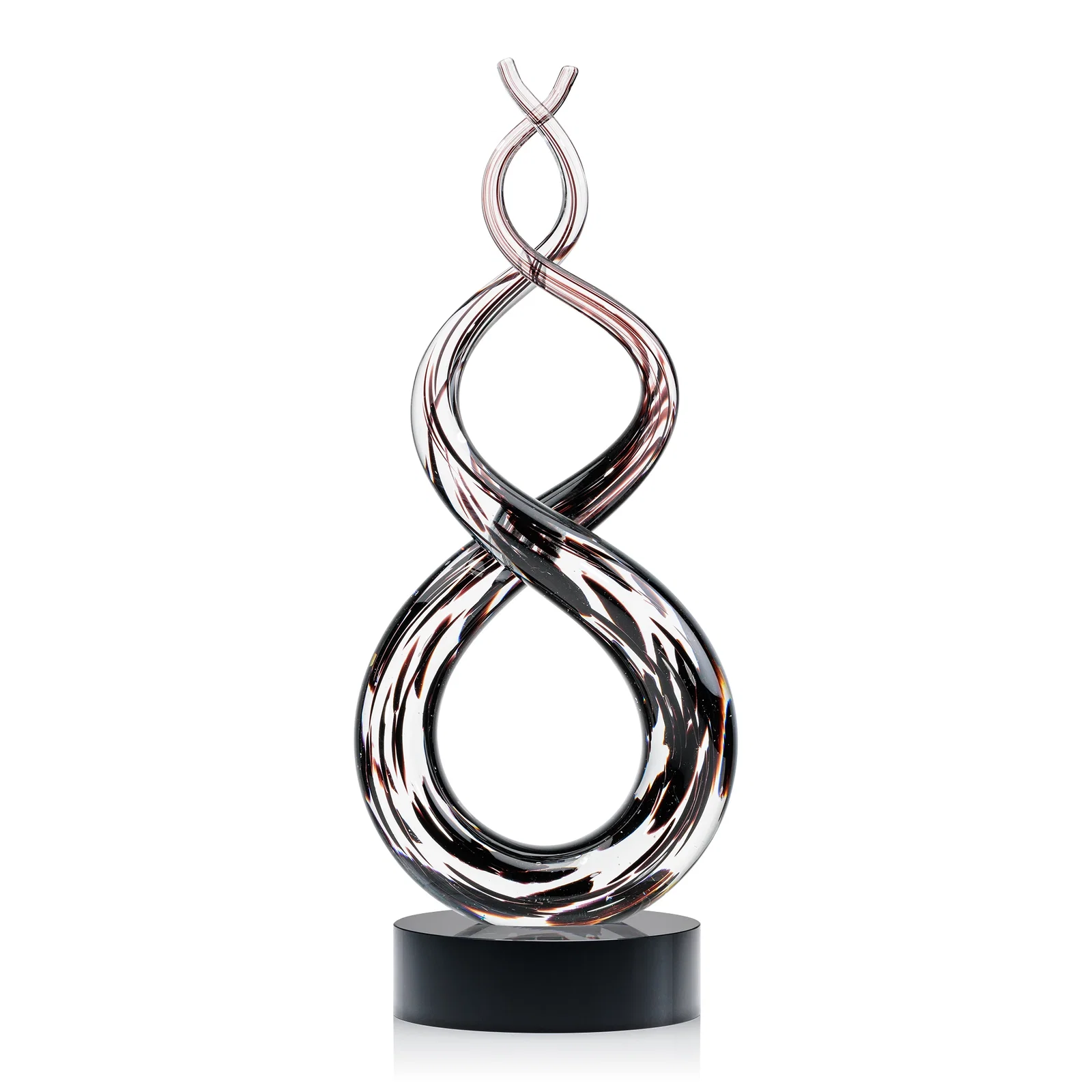 Custom Glass Sculpture Award With Compact Etch Area for a Short Name for retirement presentations