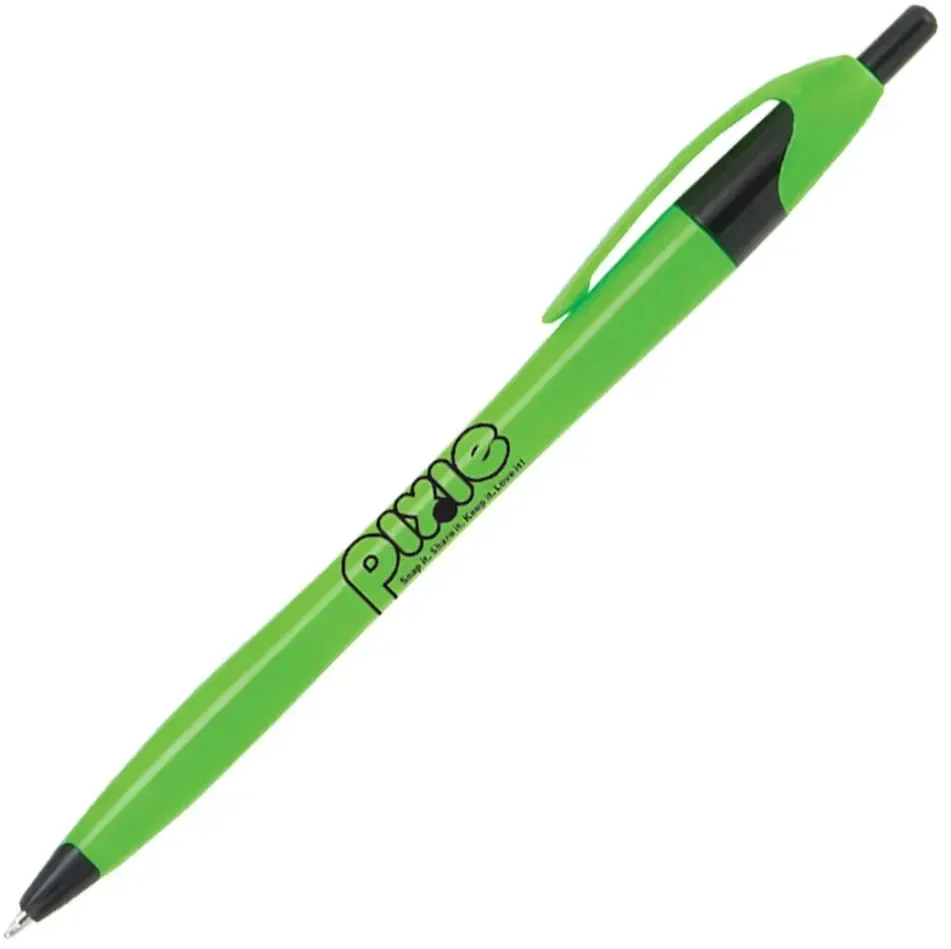 Stratus Pen w/ Bright Contoured Barrel & Black Trim (Black Ink) — view 2