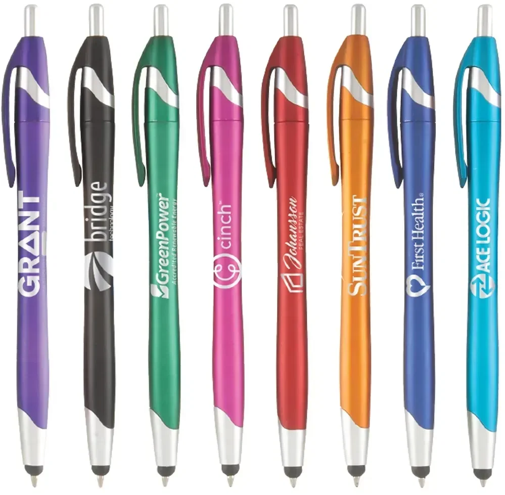 Stratus Metallic with Stylus Click Pen (Black or Blue Ink)