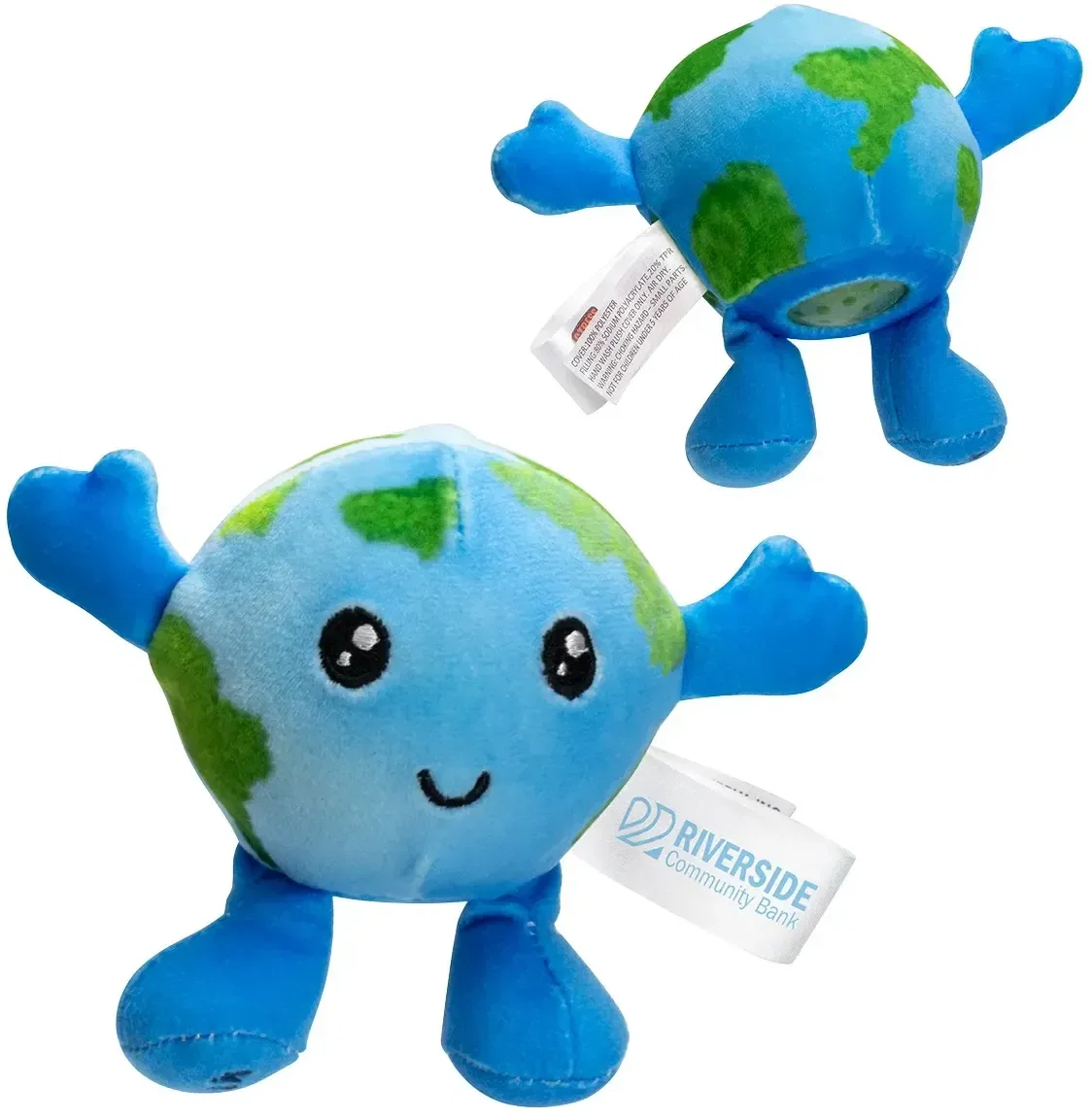 Stress Busters Earth Stress Reliever, custom globe stress toy with logo, front view