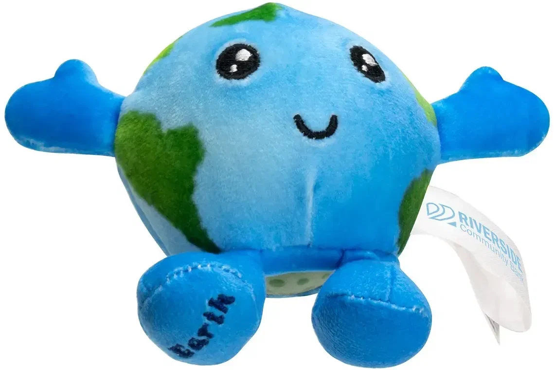 Custom Earth stress reliever ball, side profile