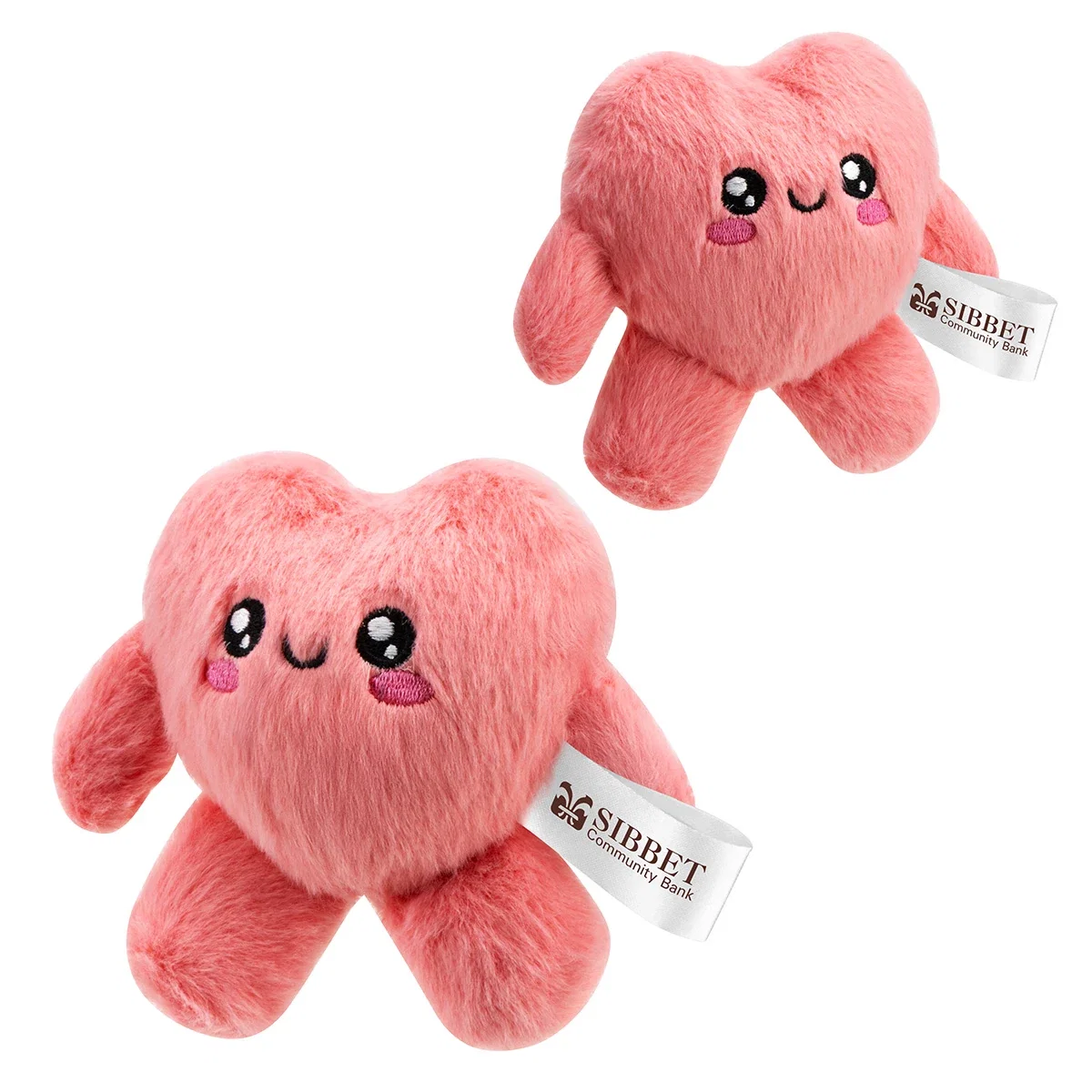 Close-up of the Stress Busters Fluffy Heart's plush textured surface