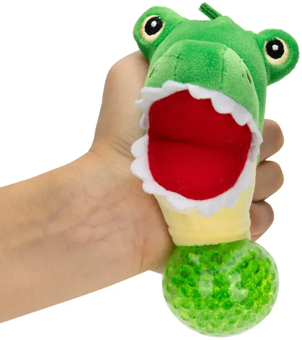 Custom gator stress ball desk toy, back view