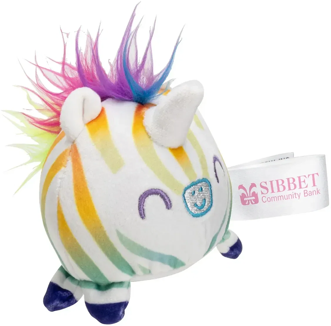 Promotional unicorn stress reliever desk toy, back view