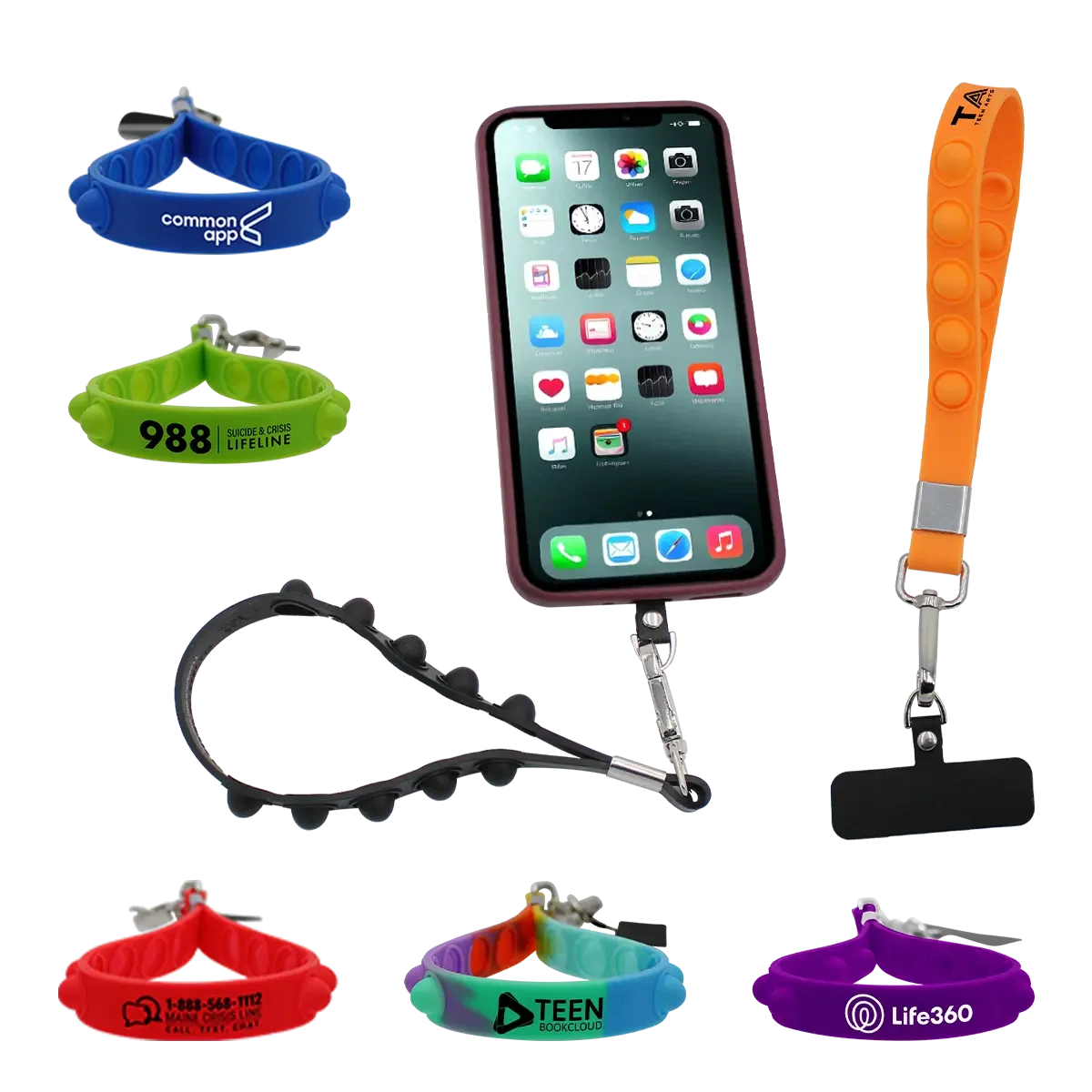 Stress Pop Wristlet Phone Holder