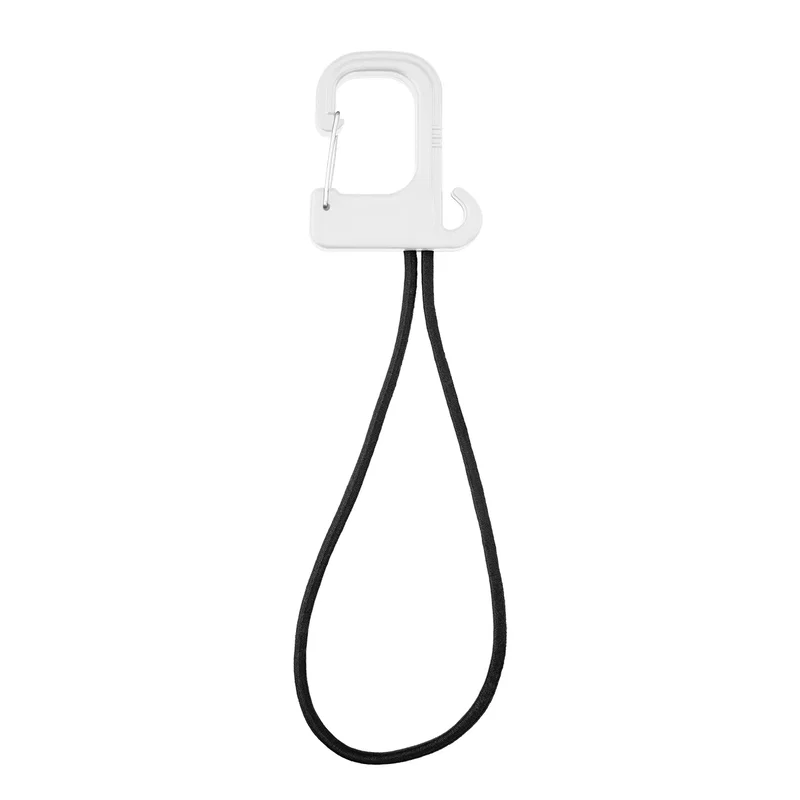 Cord attached to the hook for securing gear and bags