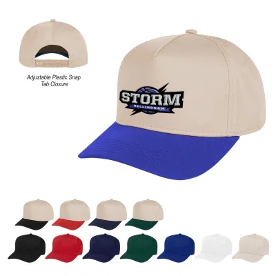 Side profile of the contrasting crown and brim